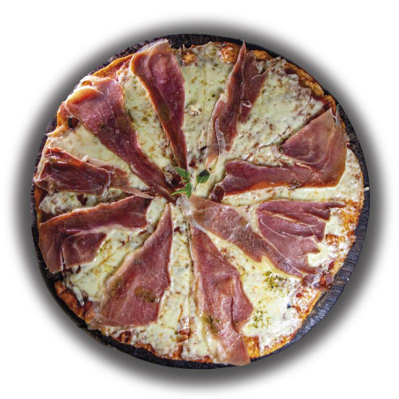 Pizza de jamón serrano