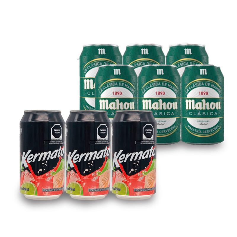 Six de cervezas + kermato 3 unidades 