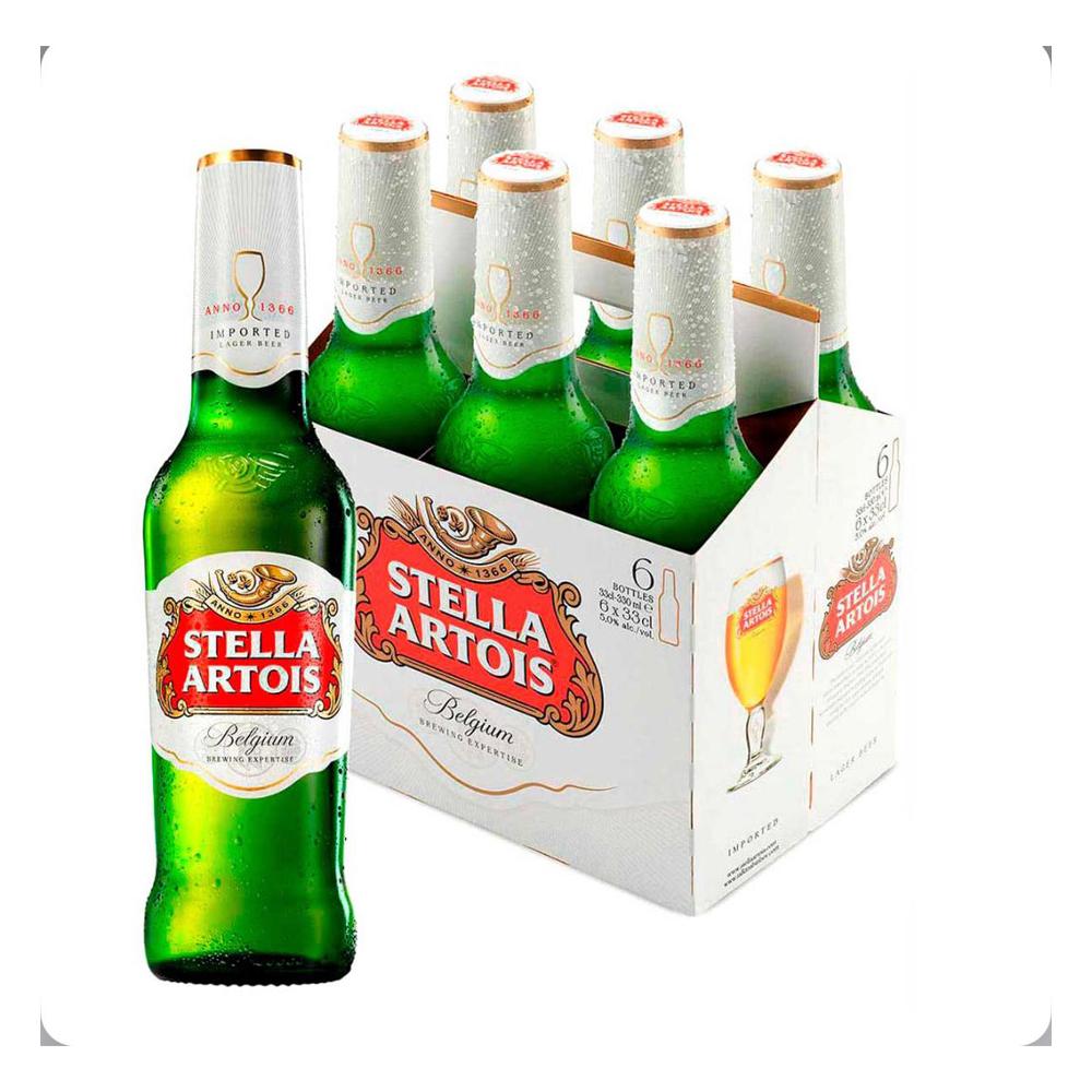 Six de cerveza Stella Artois 