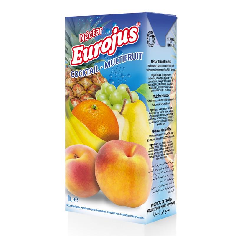 Jugo de coctel de frutas, Eurojus, 1 L